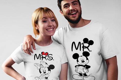 Тениски за двойки с мики маус