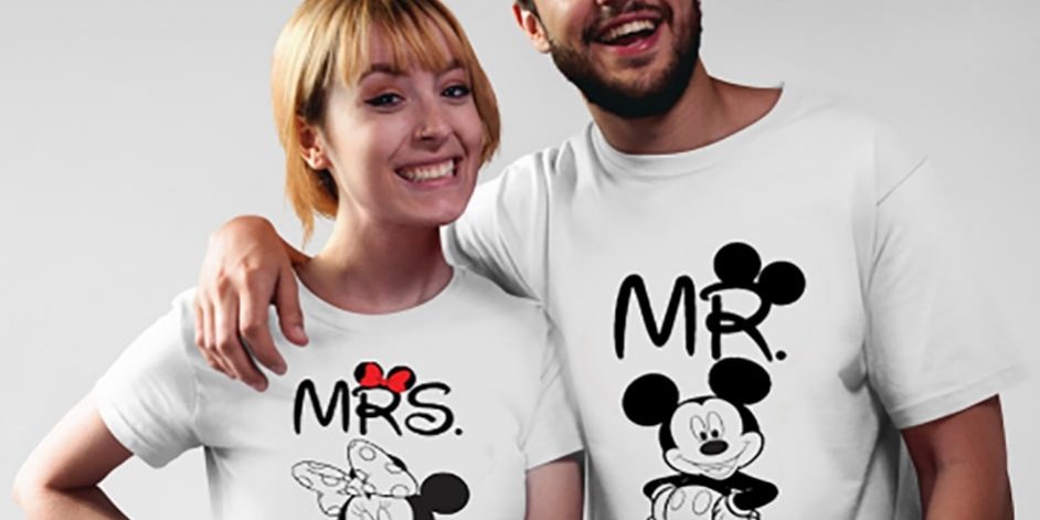 Тениски за двойки с мики маус